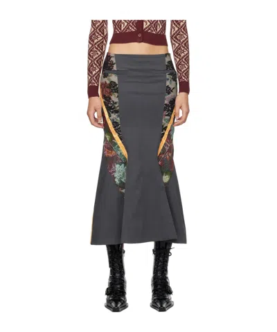 MARINE SERRE REGENERATED DOUBLE BAG SKIRT