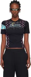 Marine Serre Regenerated Graphic Jersey Baby Fit T-shirt In Black