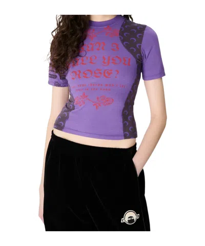 MARINE SERRE MARINE SERRE REGENERATED GRAPHIC JERSEY BABY FIT T-SHIRT