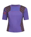 Marine Serre Violet Jersey Regenerated Graphic Baby-fit T-shirt In Purple
