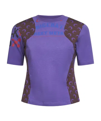 MARINE SERRE MARINE SERRE REGENERATED GRAPHIC JERSEY BABY FIT T-SHIRT