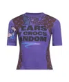 Marine Serre Violet Jersey Regenerated Graphic Baby-fit T-shirt In Purple