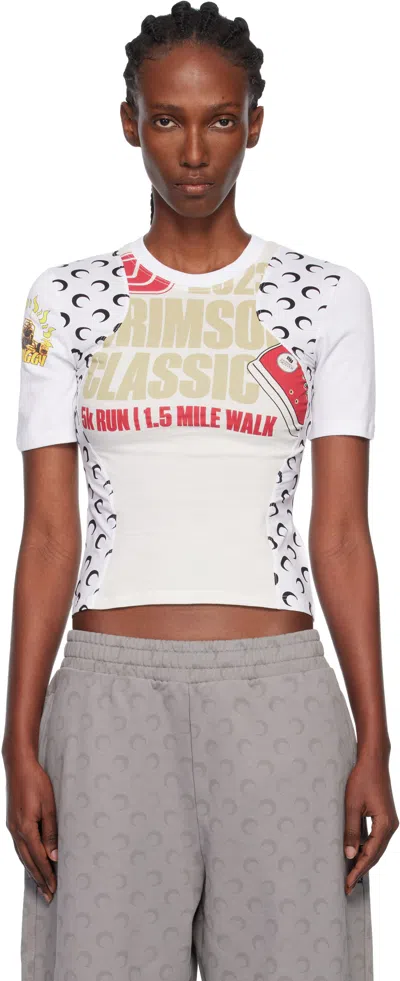 Marine Serre Regenerated Graphic Jersey Baby Fit T-shirt In White