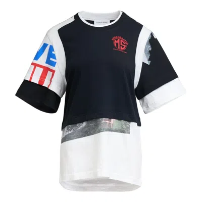 Marine Serre Regenerated Graphic Jersey Layered T-shirt In Multi