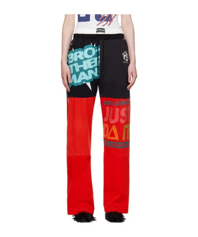 Marine Serre Regenerated Graphic Sweatpants In Red
