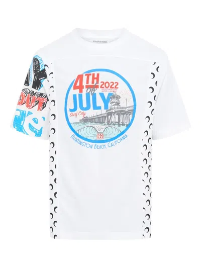 Marine Serre Regenerated Graphic T-shirt In White
