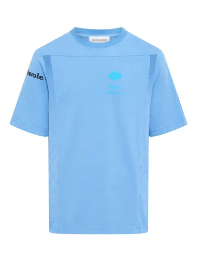 Marine Serre Regenerated Graphic T-shirt In Blue