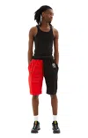 Marine Serre Regenerated Graphic T-shirt Bermudas In Red/black