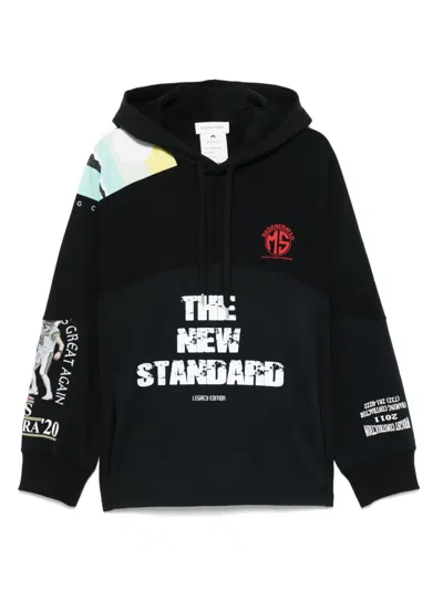 Marine Serre Regenerated Hoodie In Black