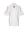 Marine Serre Short Sleeves Collared Neck Regenerated Shirt In White