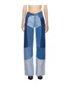 Marine Serre Regenerated Wide-leg Jeans In Blue