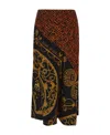 Marine Serre Regenerated Jewellery-print Silk Skirt In Black