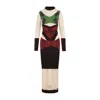 Marine Serre Regenerated Lozenge-knit Midi Dress