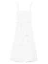 Marine Serre Regenerated Midi Dress In White