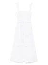 Marine Serre Regenerated Midi Dress In White
