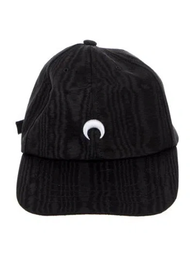 Pre-owned Marine Serre Regenerated Moire Baseball Cap In Black