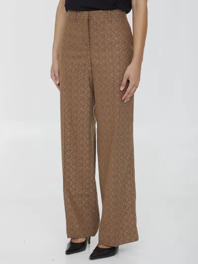 MARINE SERRE REGENERATED MOON DIAMANT TAILORING PANTS
