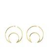 Marine Serre Regenerated Moon Earrings -  - Brass - Gold In Gold