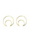 Marine Serre Regenerated Moon Earrings -  - Brass - Gold In Gold