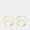 Marine Serre Regenerated Moon Earrings -  - Brass - Gold In Gold