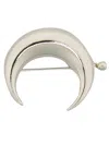 Marine Serre Regenerated Tin Moon Hair Cuff In Silver