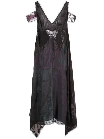 Marine Serre Silk Mini Dress For Women In Multicoloured