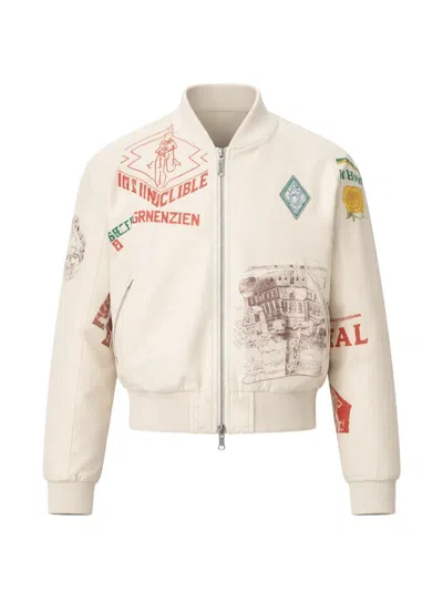 Marine Serre Regenerated Printed Bomber Jacket In White