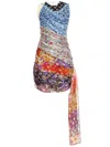 Marine Serre Regenerated Silk Scarves Draped Dress