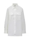 Marine Serre Double-pocket Shirt In White