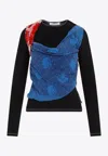 Marine Serre Multicolor Scarves Draped Top In Multicolor