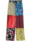 Marine Serre Regenerated Silk Trousers In Multi