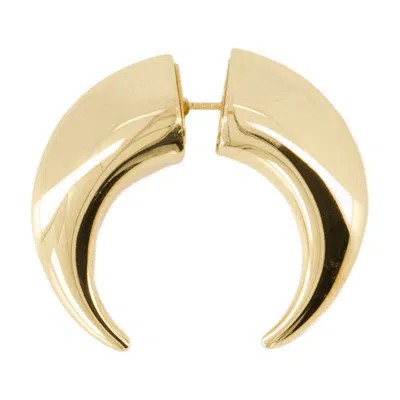 Marine Serre Regenerated Single Moon Earring In Gold