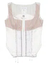 Marine Serre Regenerated Striped Top In White