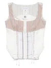 Marine Serre Regenerated Striped Top In White