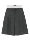 Marine Serre Regenerated Tailored Shorts In Grey