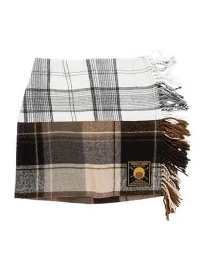 Pre-owned Marine Serre Regenerated Tartan Scarves Mini Skirt In Multicolor