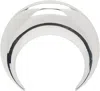 Marine Serre Regenerated Tin Moon Stud Earring In Metallic