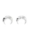 Marine Serre Regenerated Tin Shamanic Stud Earrings In Metallic