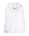 Marine Serre Regenerated Tote Bag Cotton Hoodie In White