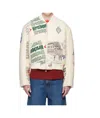 Marine Serre Beige Regenerated Tote Bags Bomber Jacket
