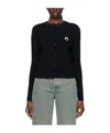 Marine Serre Core Knit Cardigan In Black