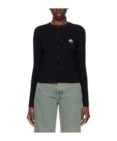 MARINE SERRE RIB-BUTTON CARDIGAN