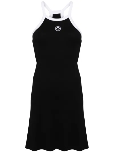 Marine Serre Dress In Black Cotton