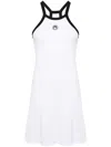 Marine Serre Crescent Moon-embroidered Mini Dress In White