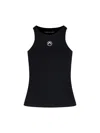 Marine Serre Ribbed Tank Top Moon In Black