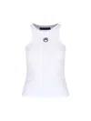 Marine Serre Ribbed Tank Top "moon" In White
