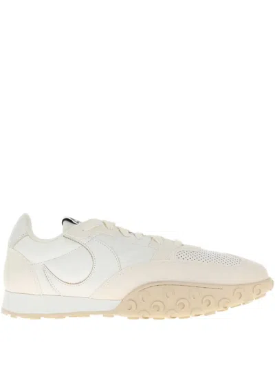 Marine Serre White Leather And Suede Ms Rise Sneakers In Multi