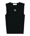 Marine Serre Black Moon Logo Vest In Black