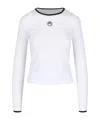 Marine Serre Cotton Top With Embroidered Logo In White