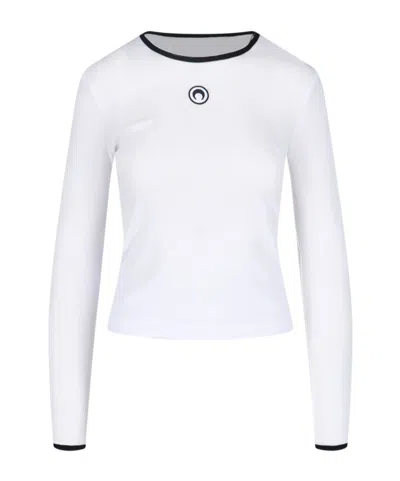 MARINE SERRE ROUND-NECK LONG-SLEEVE T-SHIRT